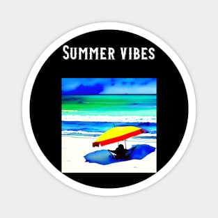 Summer vides on beach Magnet